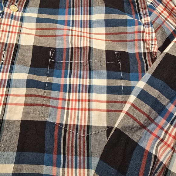 J. Crew Multicolor Plaid Dress Shirt Slim Fit. Xl - Picture 4 of 7